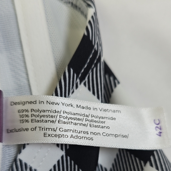 Adore Me Vivien  Black and White Checkered Women's Bikini Top - Picture 8 of 8